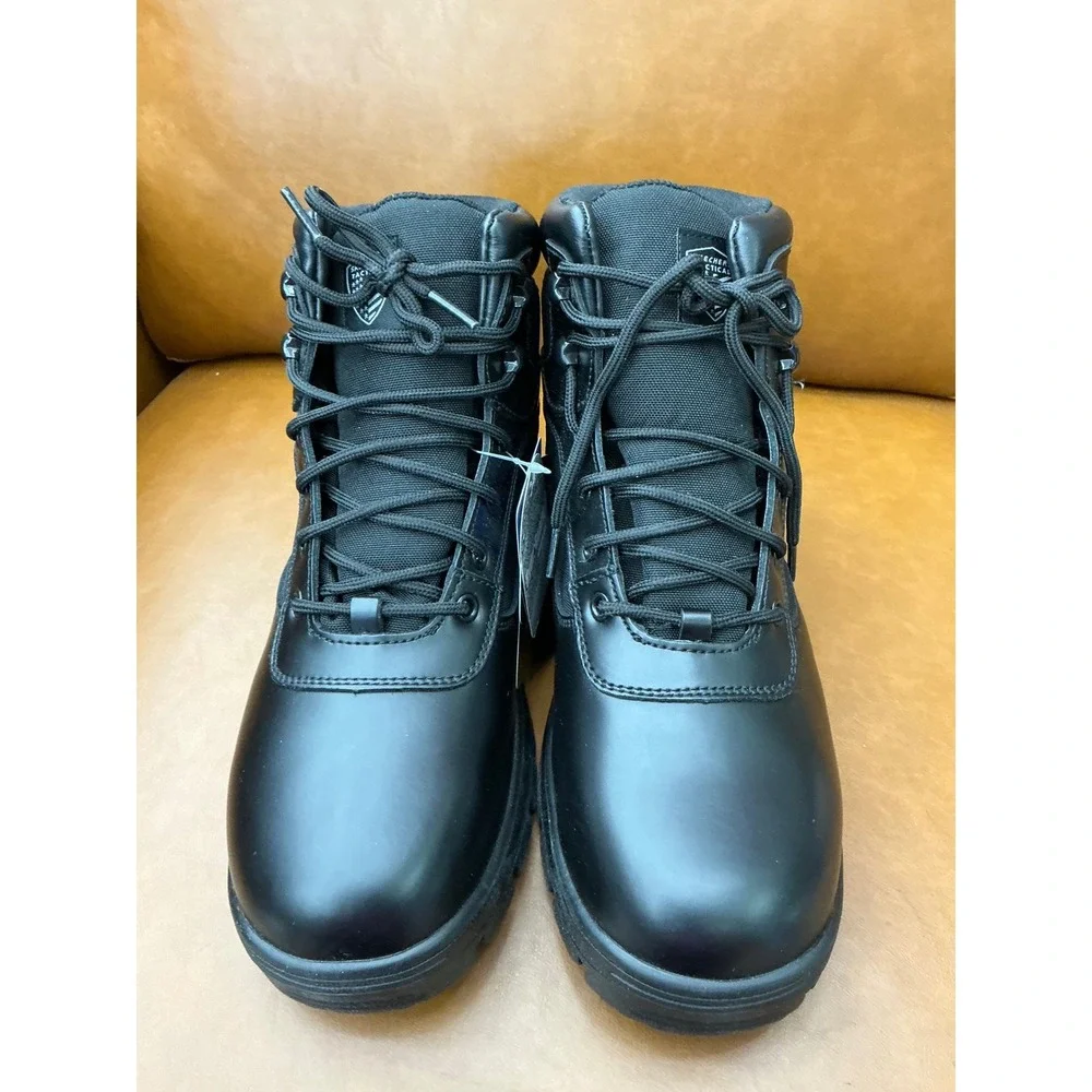 Skechers Wascana Benen Work Boots Mens 9.5 Black New Waterproof Tactical 77526W